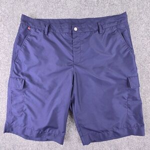 J.Lindeberg Lawrence Cargo Shorts | Navy Blue Micro Twill | Size 38